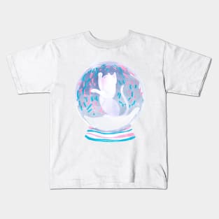 Snow globe & kitty Kids T-Shirt